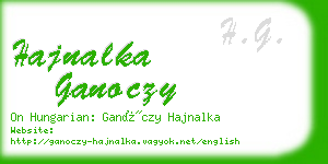 hajnalka ganoczy business card